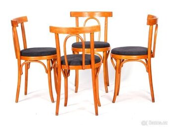 LEVNÉ přečalouněné židle TON, 4kusy.