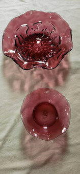 Staré skleněné mísy-Hutní sklo