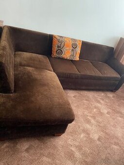 Rohová sedací souprava, rozkládací s úložným prostorem