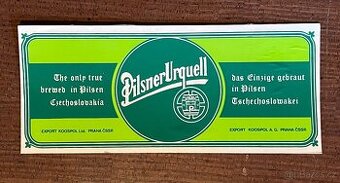 Stará papírová pivní cedule/reklama Pilsner Urquell
