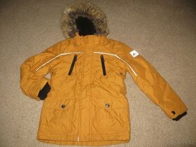 zimní teplá parka+čepice vel.134