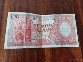 Bankovka Indonésie 100 rupií - z roku 1958 - 1