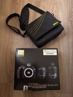 Prodám Nikon D3100 Double Zoom Kit