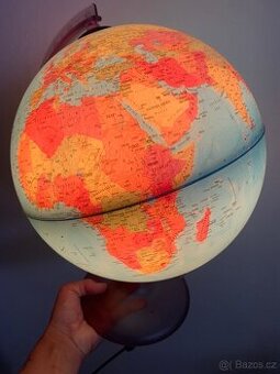 Retro svítící glóbus – lampa (43 cm)