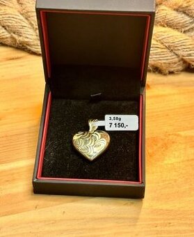 Zlatý přívěsek Srdce 3,58g