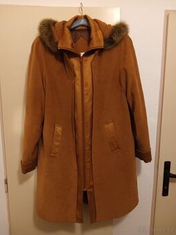 Dámský kabát zimní XXL s kapucí