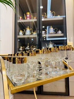 Československá souprava křišťálových 36 ks  pohárů, zasílám