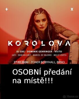 Korolova Brno Bobyhall 27.2.2026 - osobně vstup