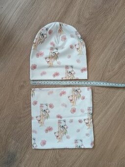 Čepice + nákrčník 39-41, nové jarní