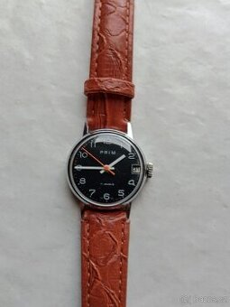 Staré funkčn  hodinky Prim- černý ciferník