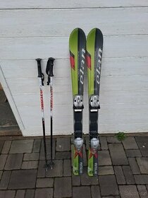 Set Dětské sjezdové lyže ELAN 110cm + hůlky+lyžáky 20 cm SET