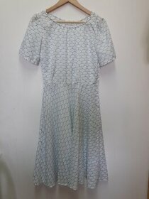 vintage bílo-modré šaty - 1