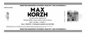 Vstupenka na koncert Max Korzh