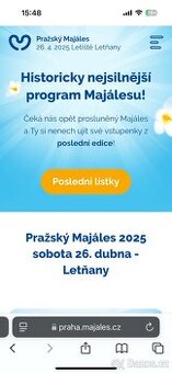 VIP lístek Majáles PRAHA