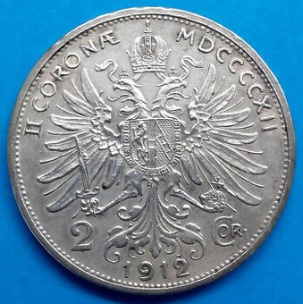 Stříbrná mince r. 1912 František Josef I.
