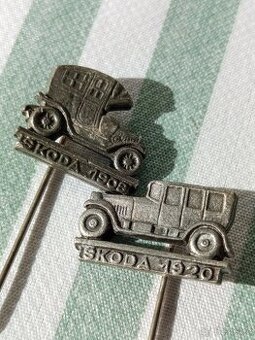 2 ks - odznak Škoda 1908 , 1920, V. HOUSA - 1