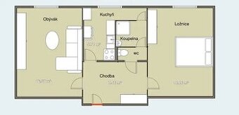Pronájem bytu 2+1 52 m2, Teplá, 9000 Kč/měsíc