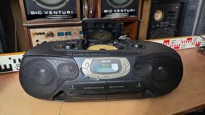 PHILIPS AZ1602 velký radiomagnetofon s CD přehrávačem
