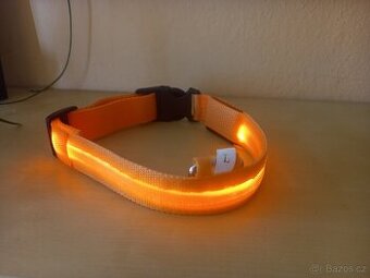 Svítící led obojek pro psa vel. L