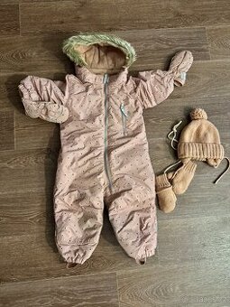 Zimní růžová kombinéza H&M vel. 86