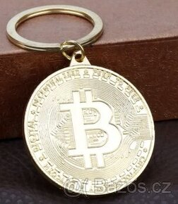 Přívěšek na klíče BIT.COIN Zlatý, stříbrný a rose.