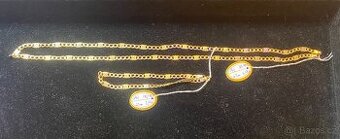 Set - řetízek a náramek 14K, 585/1000 Au