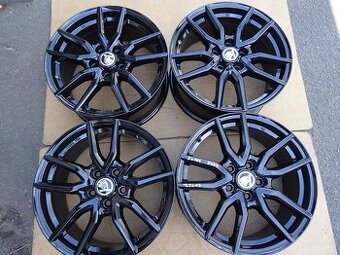 Alu disky černé na Škoda 17", 5x112, ET 52, šíře 7,5J