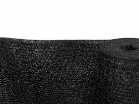 Stínící síť - tkanina na plot černá Kataro