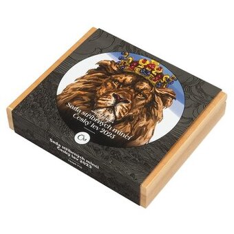 Sada stříbrných mincí Český Lev 2023 stand - 1oz, 2 oz, 5 oz
