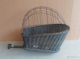 Trixie proutěný koš s nosičem na sedlovku, koš na psa, nosič