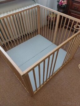 Dětská nastavitelná ohrádka 120x120 cm + podlážka