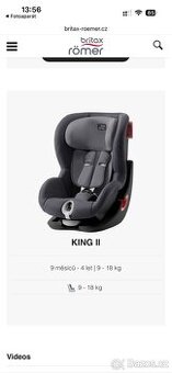 Autosedačka Britax Römer KING II – 9 až 18 kg
