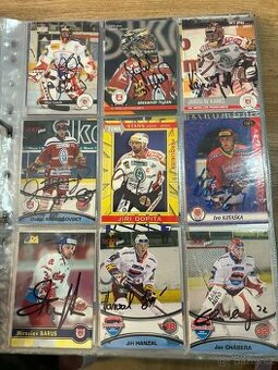 Hokejové karty autogramy