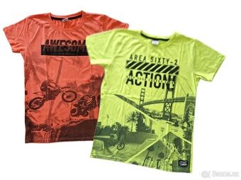 Tričko s krátkým rukávem, neonové, vel. 170/176