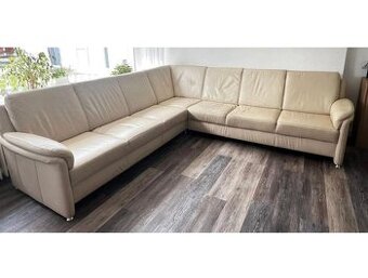 Moderní rohová kožená sedací souprava, 3151