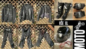 Kompletní oblečení na motorku vel. XL, boty 46