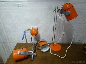 Retro oranžová lampa a nastavitelný lustr kovový industriál - 1