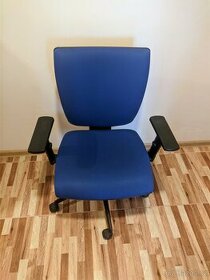 Kolečková židle modrá - 1