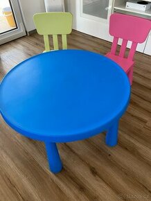 Stůl a dvě židličky Mammut Ikea