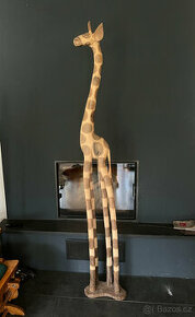 Žirafa Ghana dřevěná 203cm