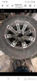 Prodám alu kola Dodge Ram 20" s pneu 33x12.5r20,gen.2,3,4