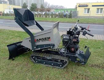 pásový dumper, dumper s nakládáním, hydraulický dumper