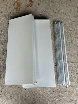 Kovový regál o rozměrech 100x40x192 cm, pět polic