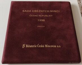 Sada mincí ČR 1998 proof v semišovém obalu - 1