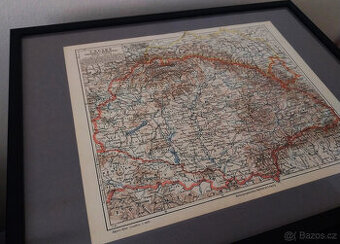 Mapa Maďarska z r. 1897