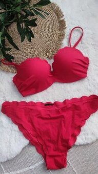Červené extra push-up plavky H&M vel. S-M
