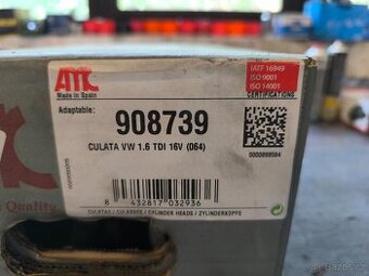 Hlava válců VW 1.6 TDI 16v (908739) 04L103063C