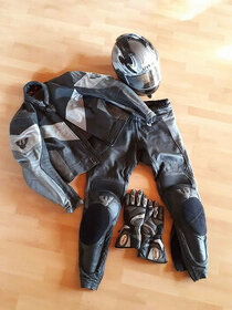 Kožená moto kombinéza PSí - bunda a kalhoty