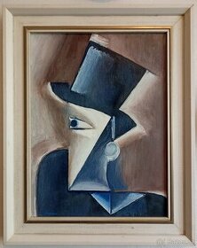 Muž v klobouku - malba podle Josef Čapek. - 1