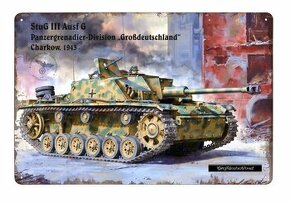 plechová cedule - StuG III, Division Großdeutschland